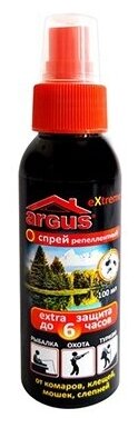 Спрей ARGUS EXTREME репеллентный от комаров, клещей,мошек, слепней, 100 мл - фотография № 3