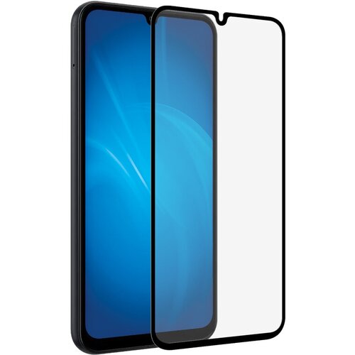 Закаленное стекло с цветной рамкой (fullscreen+fullglue) для Samsung Galaxy A24 (4G)/F34 (5G)/M34 (5G) DF sColor-136 (black)