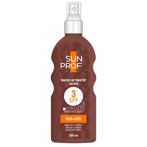 Масло-активатор загара SunProf SPF 3 Низкая Степень Защиты 200 мл