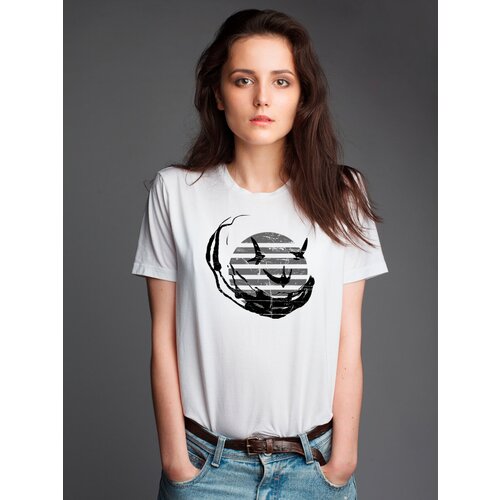 фото Футболка just4you, хлопок, размер 2xl, белый