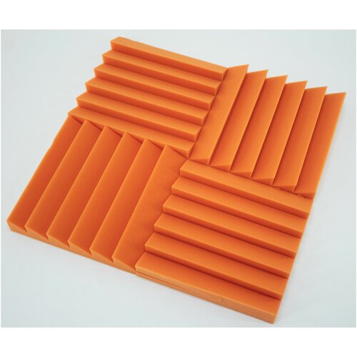 Акустический поролон/звукоизоляция оранжеввый 300х300 мм - Шумология 
