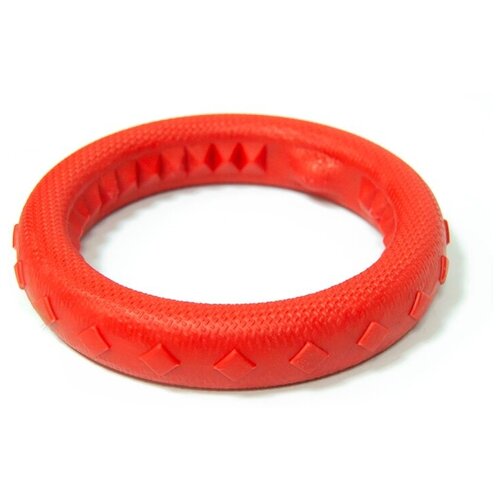 фото Игрушка "кольцо плавающее" среднее зооник, 17 см, пластикат, красная