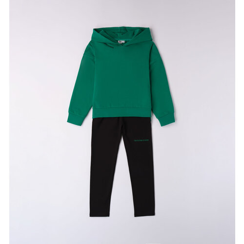 Комплект одежды Ido, худи и брюки, повседневный стиль, размер M, зеленый