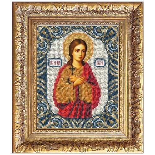 фото Набор для вышивания бисером "святая вера", русская искусница, 12,5 х 16,3 см, арт. 208