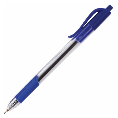 Ручка шариковая масляная автоматическая BRAUBERG Extra Glide R-Grip, синяя, узел 0,7 мм, линия письма 0,35 мм, 142930 7 шт ручка brauberg 142930 комплект 36 шт
