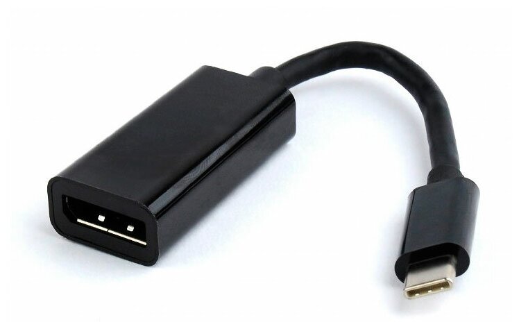 Переходник Type-C - DisplayPort Gembird A-CM-DPF-01 Black