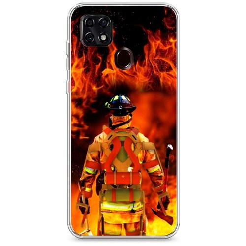 фото Силиконовый чехол "пожарные огонь" на zte zte blade 20 smart / зте блейд 20 смарт case place