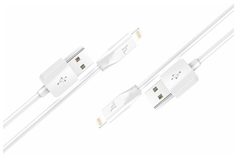 USB кабель Hoco X1 Rapid Lightning, 1 м, комплект 2шт белый