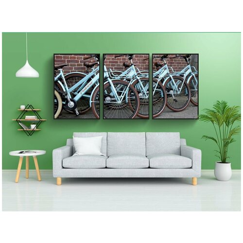 фото Набор модулных постеров для интерьера "циклы, mieträder, велосипед" 60x90 см. в тубусе, без рамки lotsprints