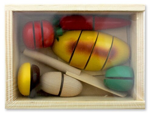 Набор игрушечных продуктов деревянный, вариант B, Винтик и Шпунтик