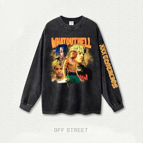 Лонгслив Off Street, размер 46, черный лонгслив ripndip хлопок размер xl черный