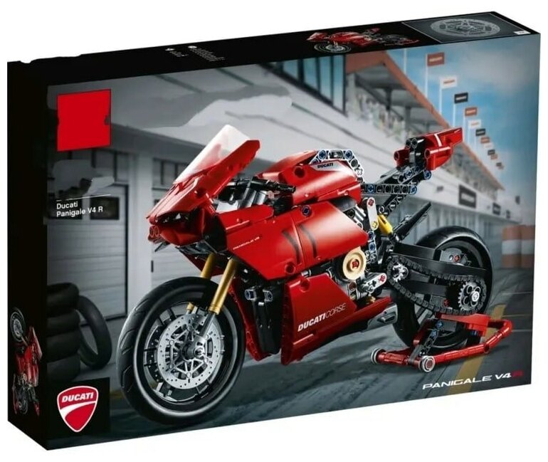 Конструктор/ Техник/ Мотоцикл Ducati Panigale V4 R/ 646 деталей/ 10107/ для мальчика
