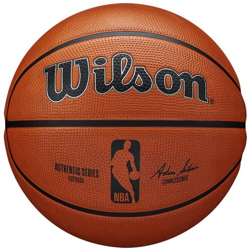 фото Мяч баскетбольный wilson nba authentic, арт.wtb7300xb07, р.7, резина, оранжевый