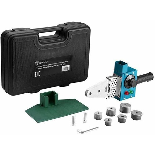 Аппарат для сварки полипропиленовых труб DEKO PPWM1600W в пластиковом кейсе 3 насадки 20-32 мм 1890₽