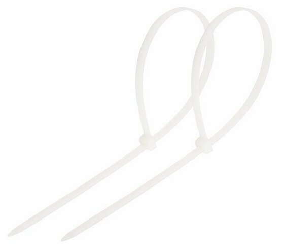 Нейлоновая хомут-стяжка REXANT 80x2,5 мм, белая, упаковка 25 шт. 07-0080-25 - фотография № 3