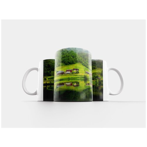 фото Кружка "норвегия, фьорд, река" 320 мл lotsprints