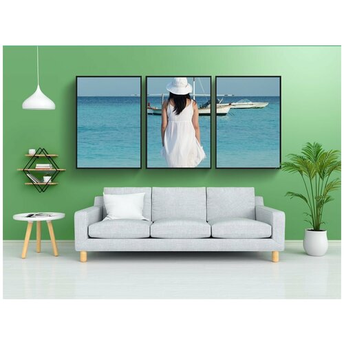 фото Набор модулных постеров для интерьера "мальдивы, океан, море" 60x90 см. в тубусе, без рамки lotsprints