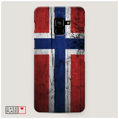 фото Чехол пластиковый samsung galaxy a8 plus 2018 флаг норвегии 1 case place