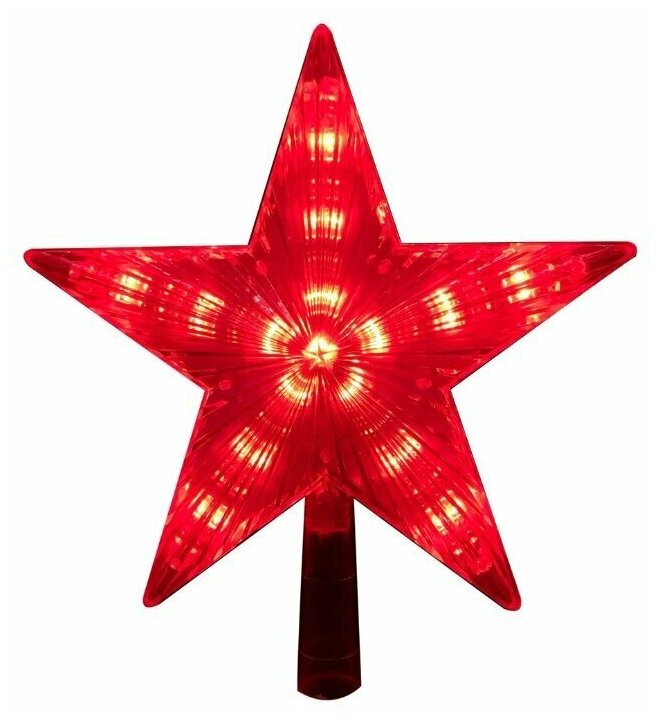 Верхушка на елку SH Lights ST31-R "Звезда" 21 см 31 светодиод цвет красный