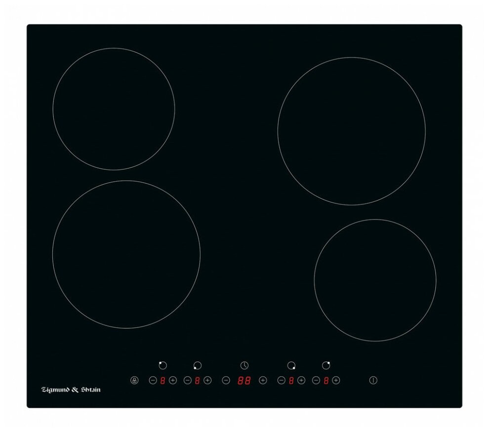 Н/п эл. Zigmund&Shtain CN 41.6 B /черн., 4-х комф., стеклокерамика, сенс. упр./Китай