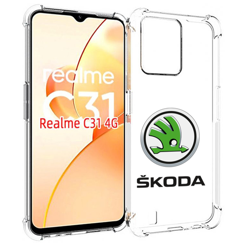 Чехол MyPads skoda-шкода-4 мужской для OPPO Realme C31 задняя-панель-накладка-бампер