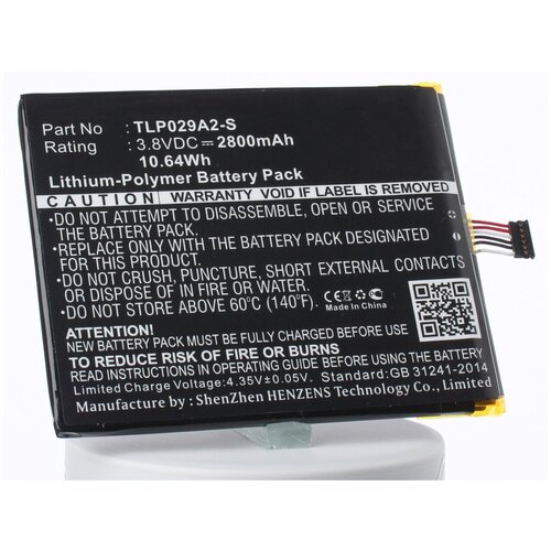 Аккумуляторная батарея iBatt 2800mAh для Alcatel OT-6045Y, One Touch Pixi 3 5.5 3G, OT-6045F, OT-6045K аккумуляторная батарея ibatt 1400mah для alcatel ot 4024x