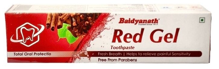 Зубная паста Красный гель Red Gel Baidyanath 100г