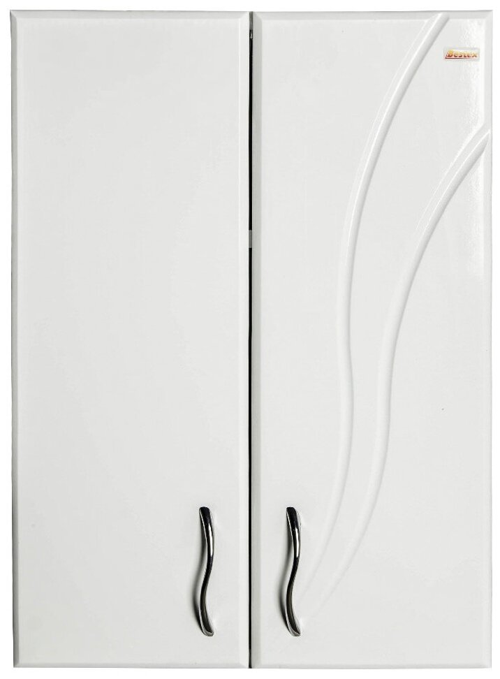 Шкаф навесной для ванной Волна, 46х20.5х60 см, цвет белый, Bestex