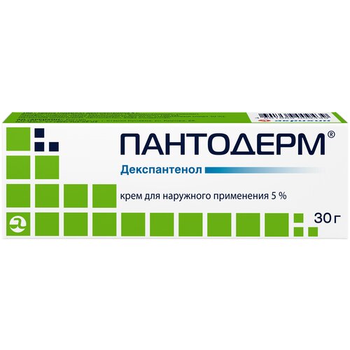 Пантодерм крем д/нар. прим., 5%, 30 г, 1 шт.