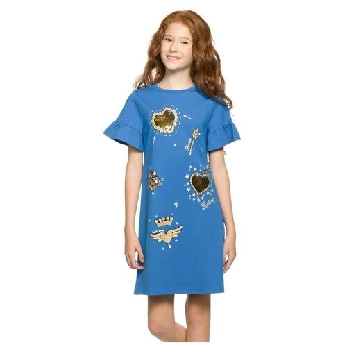 фото Платье д/дев pelican gfdt4240/ультрамарин(45), разм.10 , рост 134-140