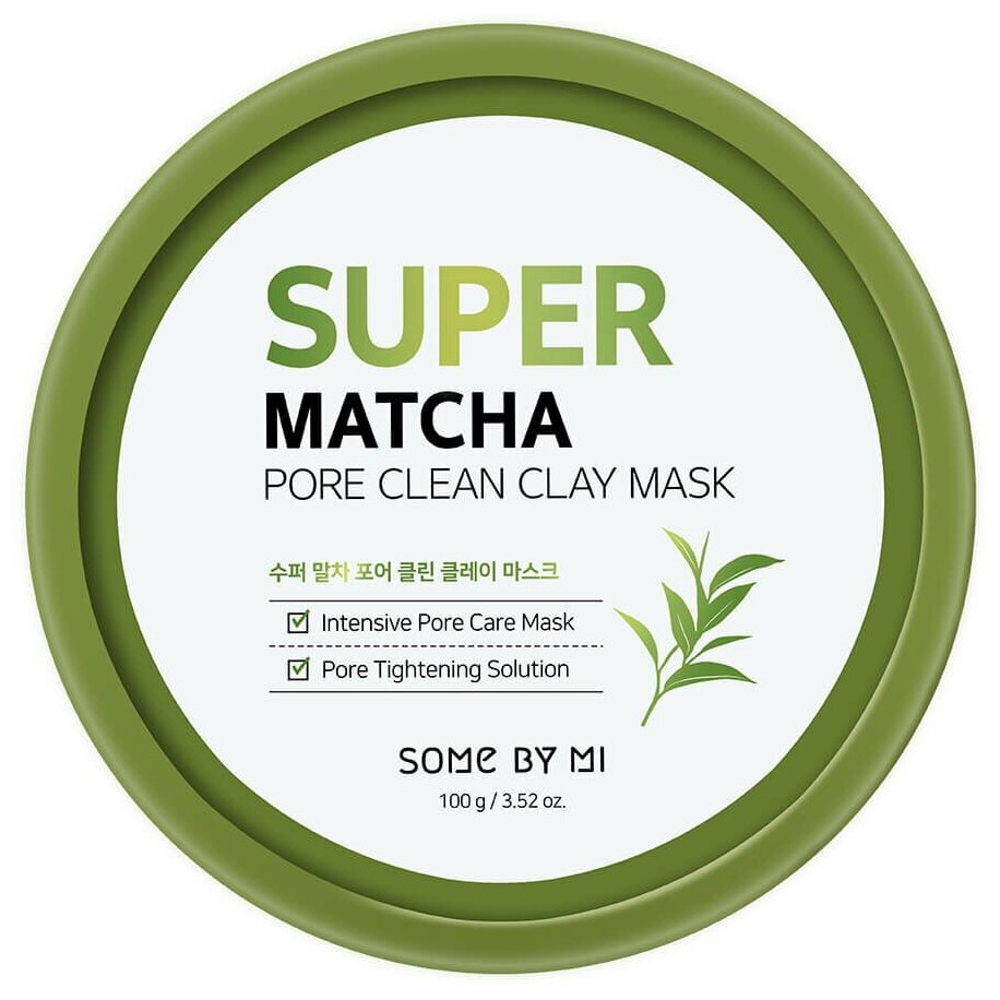 SOME BY MI SUPER MATCHA PORE CLEAN CLAY MASK Очищающая глиняная маска для лица с экстрактом чая матч