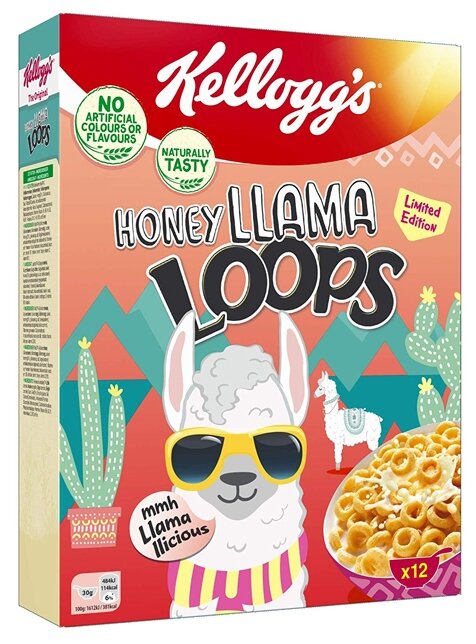 Готовый завтрак Kellogg's Honey Llama Loops, 330г - фотография № 1