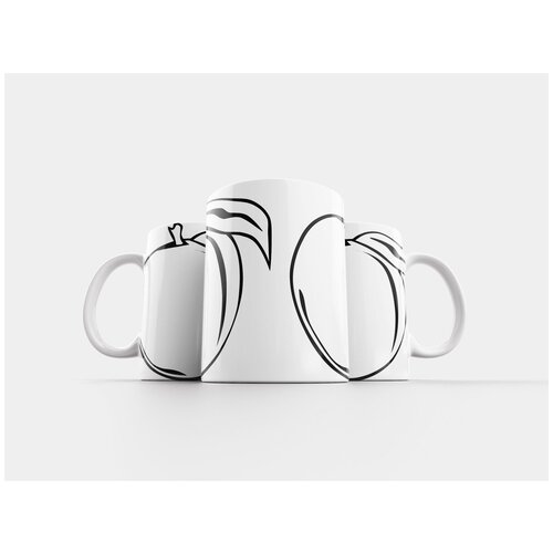 фото Кружка "персик, фрукты, черное и белое" 320 мл lotsprints