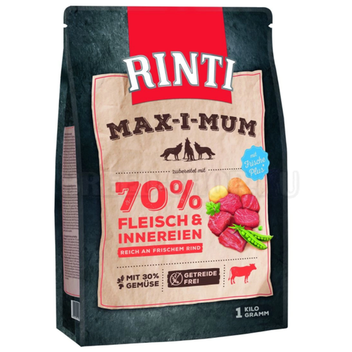 Rinti Max-i-mum Huhn Ринти сухой корм для собак всех пород с говядиной 1кг