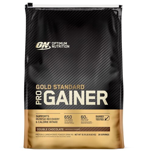 Гейнер Optimum Nutrition Gold Standard Pro Gainer, 4620 г, двойной шоколад гейнер optimum nutrition gold standard gainer colossal chocolate 4670 мл