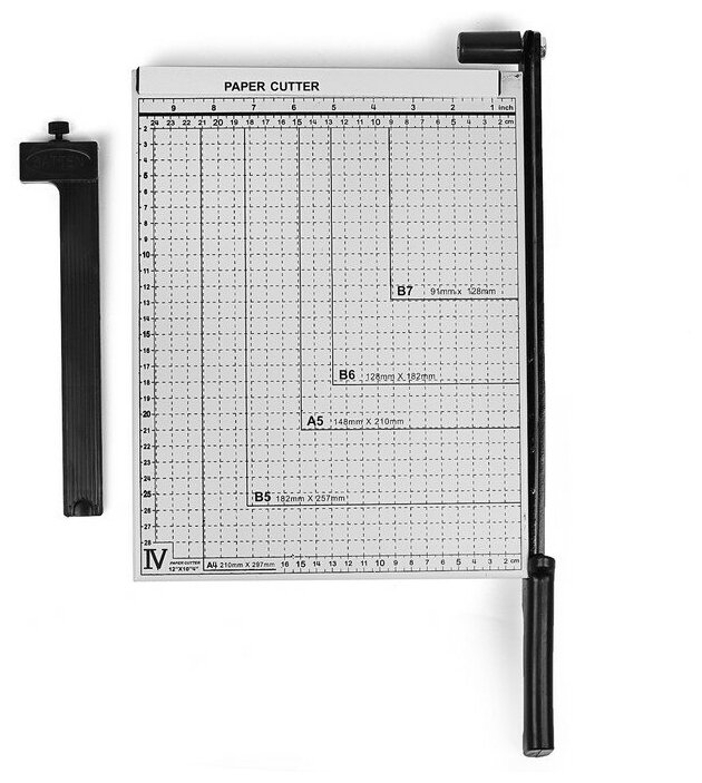 Резак сабельный для бумаг A4 до 10 листов металлическая основа длина реза 300мм 3593390