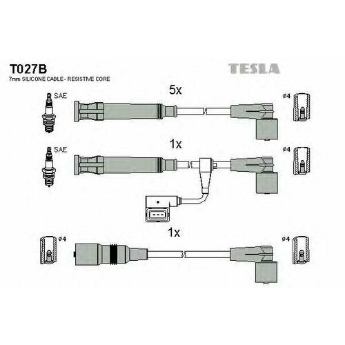 Tesla1 TESLA Провода зажигания TESLA T027B