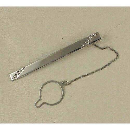 фото Зажим для галстука bestgold, серебро, 925 проба