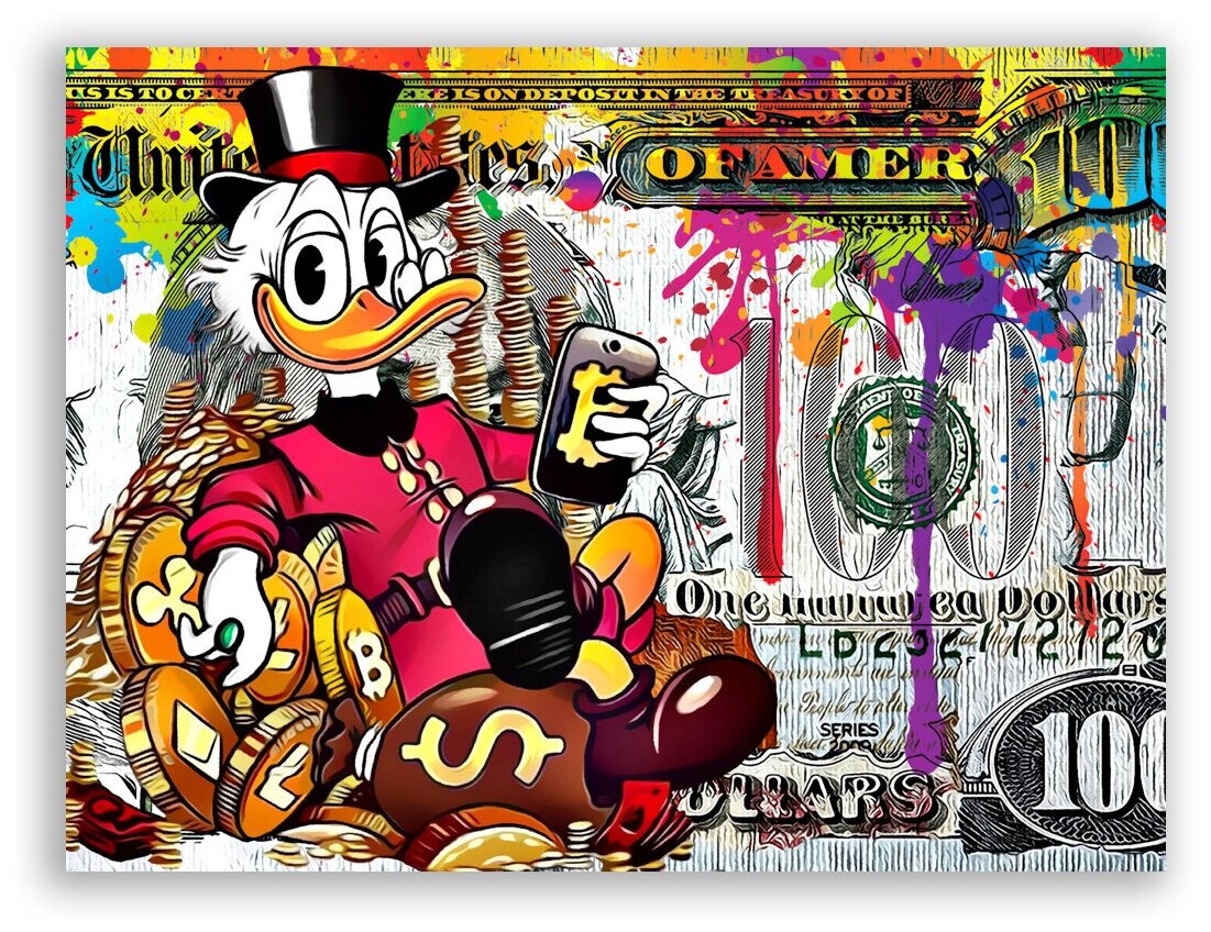 Картина на холсте с подрамником / Duck Tales: Scrooge McDuck / Утиные истории: Скрудж Макдак