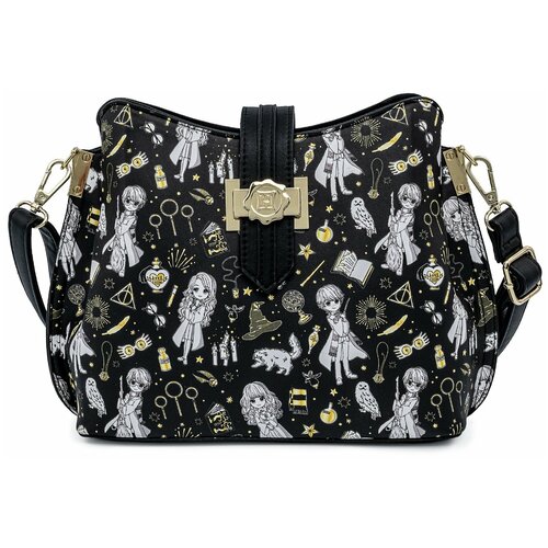 фото Сумка loungefly harry potter magical elements aop crossbody hptb0164