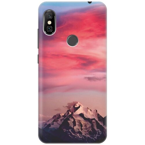 фото Gosso ультратонкий силиконовый чехол-накладка для xiaomi redmi note 6 pro с принтом "горы и небо"