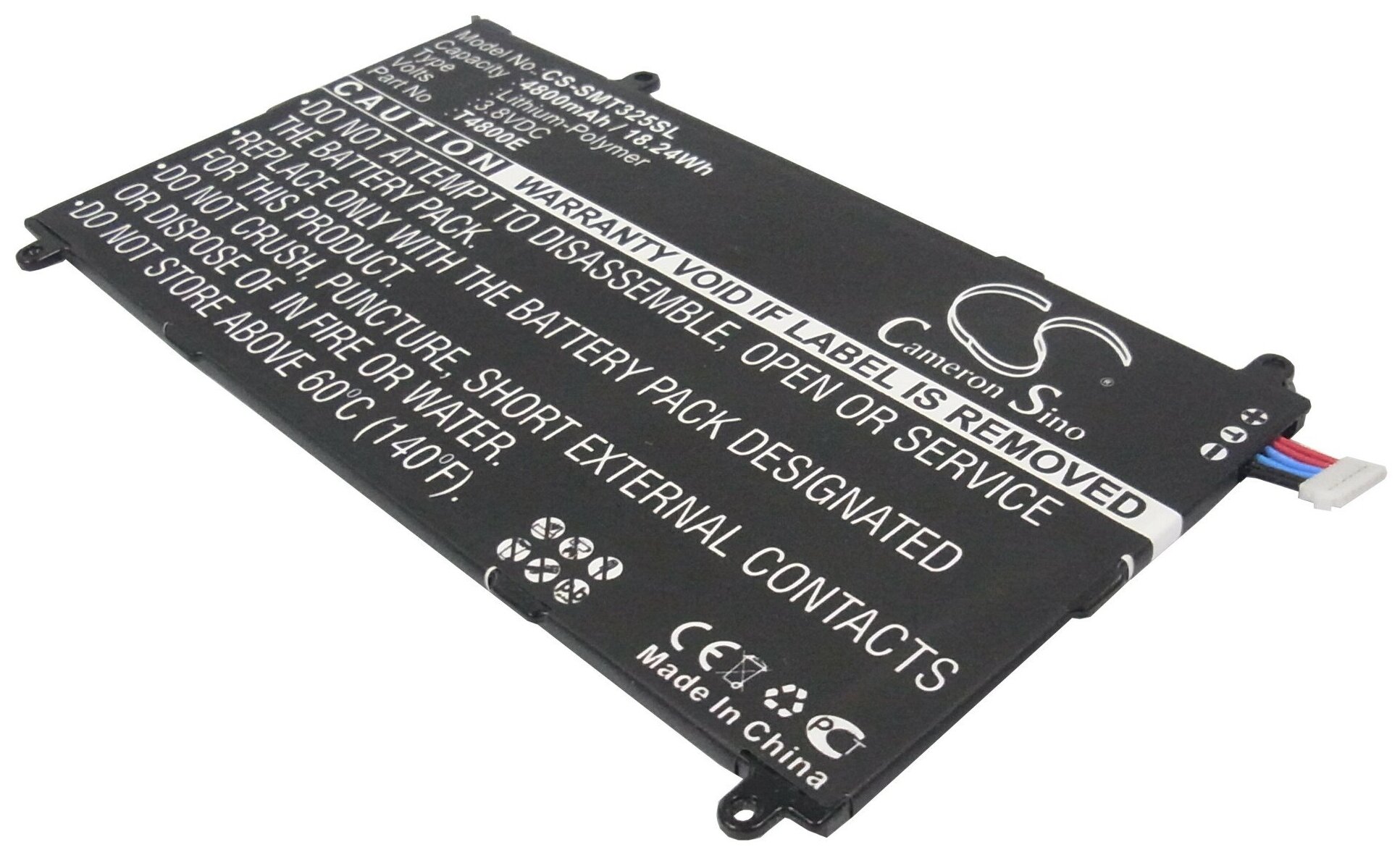 Аккумуляторная батарея CameronSino CS-SMT325SL для планшета Samsung Galaxy Tab Pro 8.4 SM-T325 (T4800E) 4800mAh