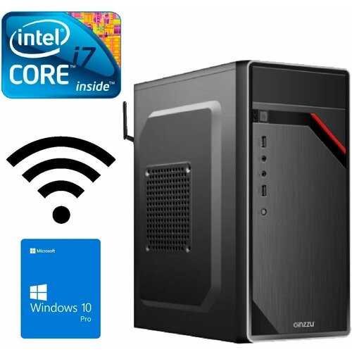 Системный блок Intel core i7-3770, 3.4 ГГц, RAM 16Gb, SSD 480Gb, Windows 10Pro, Wi-Fi офисный, для работы, для учебы, для дома