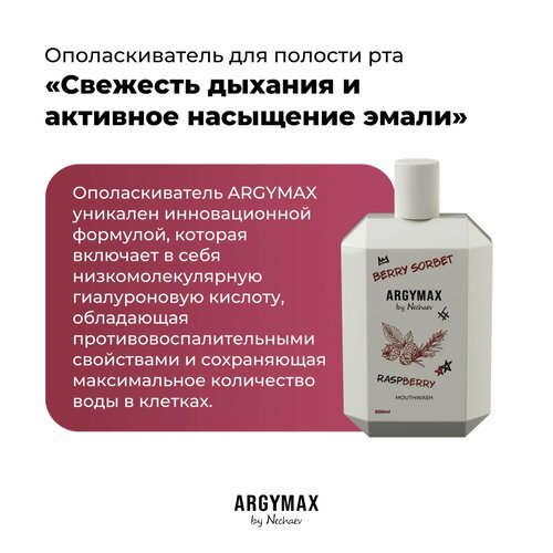 ARGYMAX by Nechaev Ополаскиватель для полости рта 500 мл. ополаскиватель для полости рта argymax by nechaev mojito feijoa 500 мл