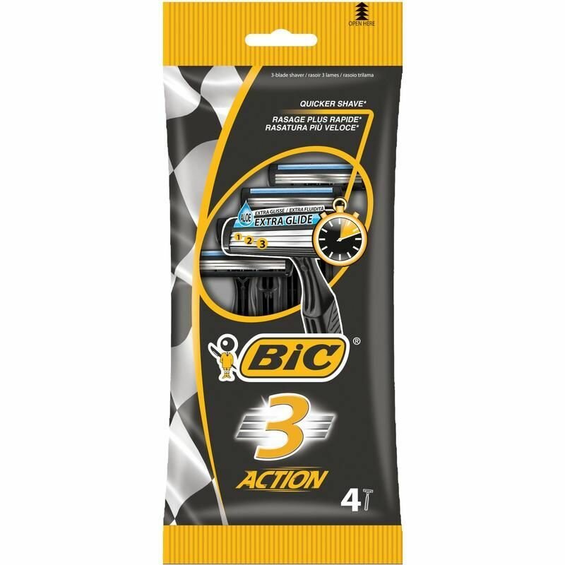 Bic 3 Action Одноразовый бритвенный станок 4 штуки