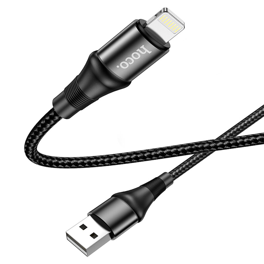 Кабель для айфон USB HOCO X50 Excellent USB - Lightning, 2.4А, 1 м, черный — фото 1