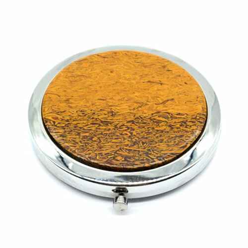 Карманное зеркальце из яшмы серебристого цвета