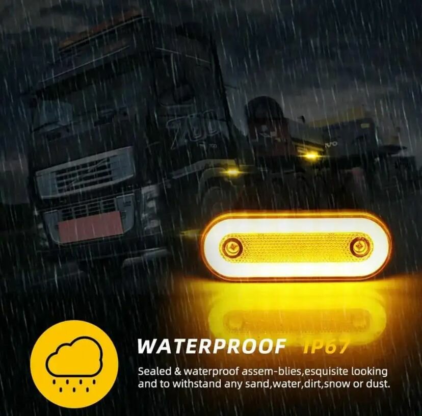 фото Боковые габаритные фонари 12Вт/24т 4шт