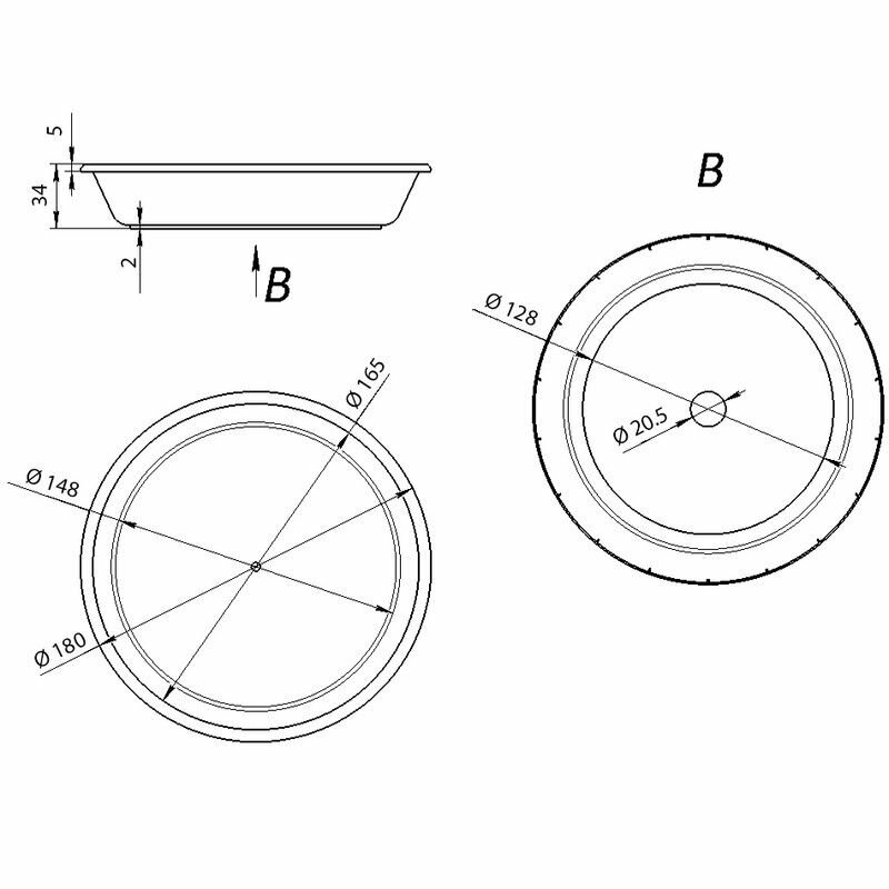 Поддон для горшка D 18 см (белый) - 3 шт — фото 1
