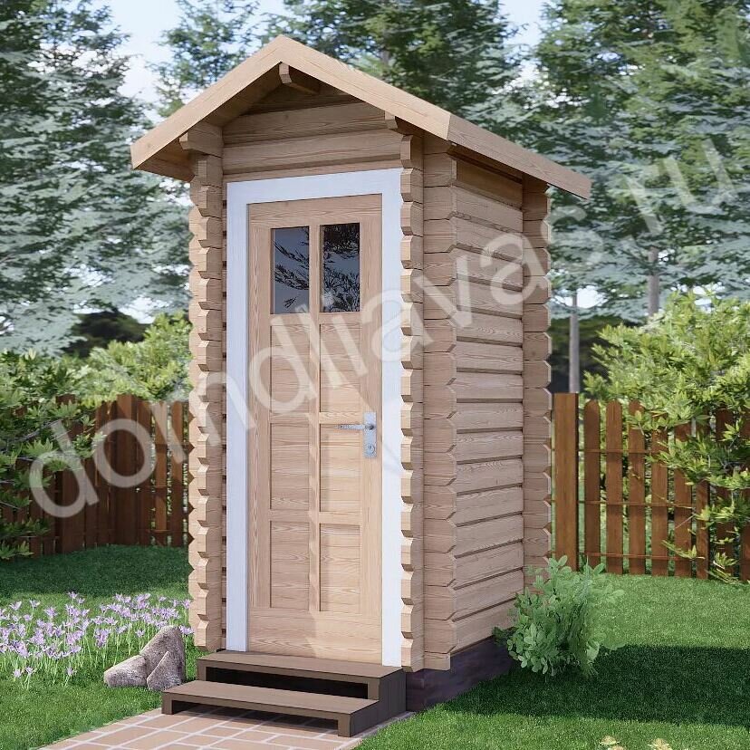 Дачный туалет деревянный хозблок из бруса "Единичка " Дом для Вас